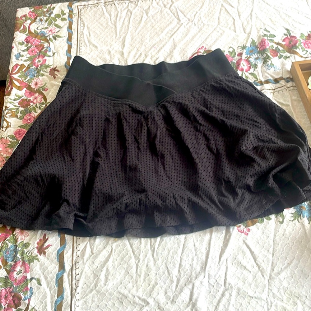 Black mesh Skort
